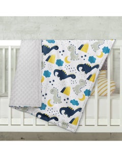 Bebiland Baby Soft Plush Blankets with Dotted Backing, Essentials for Unisex, Toddlers, Newborn Gifts,  75x100cm (Dinosaur)  - Image 4