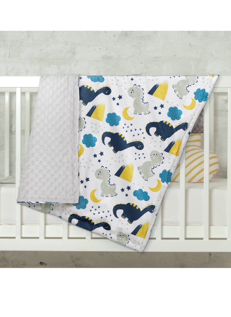 Bebiland Baby Soft Plush Blankets with Dotted Backing, Essentials for Unisex, Toddlers, Newborn Gifts,  75x100cm (Dinosaur)  - Image 4
