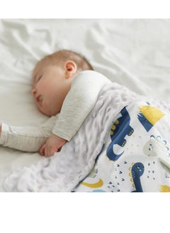 Bebiland Baby Soft Plush Blankets with Dotted Backing, Essentials for Unisex, Toddlers, Newborn Gifts,  75x100cm (Dinosaur)  - Image 5