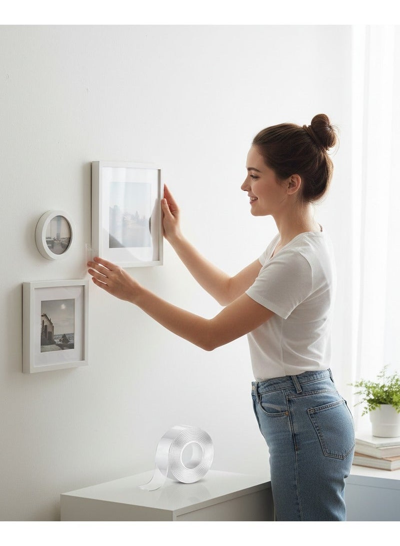 K3EDGE Double Sided Nano Tape – Traceless Extra Strong Adhesive Clear Tape, Heavy-Duty Removable Acrylic Gel for Picture Hanging, Posters, Carpets, DIY Crafts - Image 3