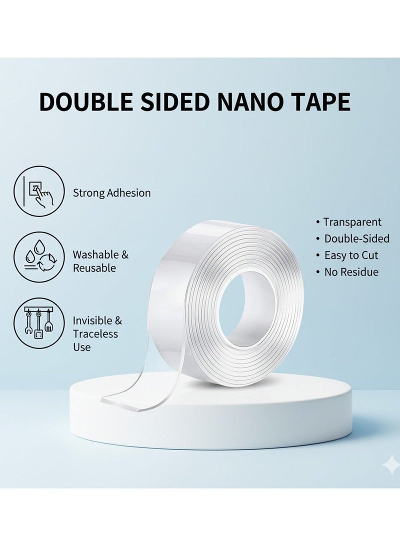 K3EDGE Double Sided Nano Tape – Traceless Extra Strong Adhesive Clear Tape, Heavy-Duty Removable Acrylic Gel for Picture Hanging, Posters, Carpets, DIY Crafts - Image 2