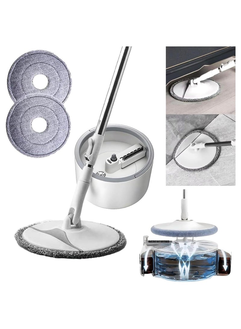 Spin Mop and Bucket Set, Floor Mop, Microfiber Floor Mop for Home, Kitchen, Bathroom Cleaning, Microfiber Mop, Clean and Dirty Water Separation, Super fine Microfiber for Quick Absorption - Image 1