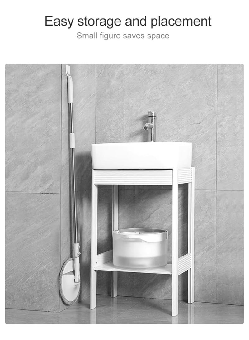 Spin Mop and Bucket Set, Floor Mop, Microfiber Floor Mop for Home, Kitchen, Bathroom Cleaning, Microfiber Mop, Clean and Dirty Water Separation, Super fine Microfiber for Quick Absorption - Image 5