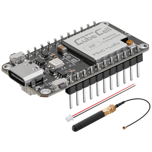 MakerFocus CubeCell Dev-Board Supports Solar Energy Powered, ASR6502 MCU SX1262 LoRa Ultra Low Power Consumption Development Board with 915MHz Antenna Compatible with Arduino - Image 1