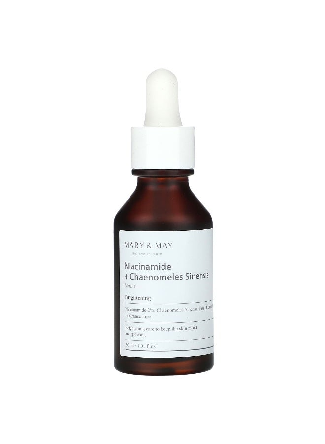 MARY & MAY Mary & May, Niacinamide + Chaenomeles Sinensis, Serum, 1.01 fl oz (30 ml) - Image 1