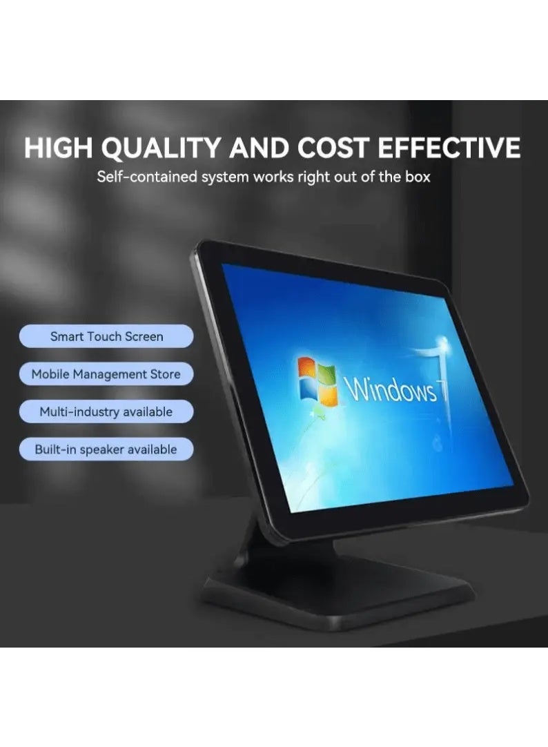 FTTEGO All in One Touch POS System with High-Performance, 15.6" Display, Core i5 5th Gen Processor, 8GB RAM, 256GB SSD, Multi-OS Support, and Advanced Connectivity for Seamless Business Operation English black - Image 2