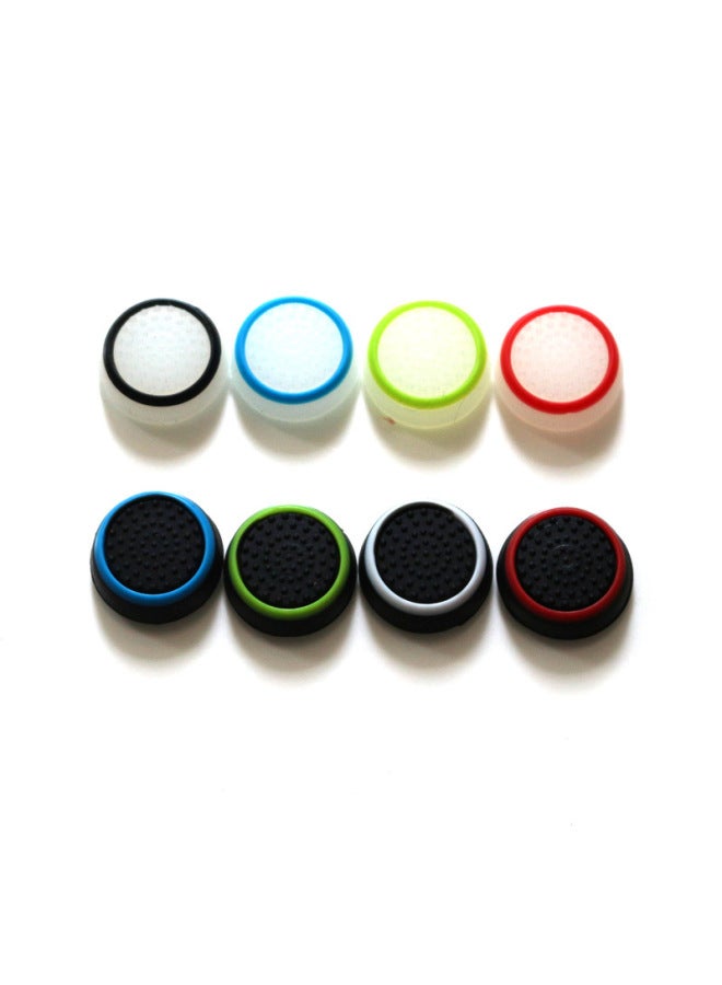 Glowing Mushroom Head Joystick Caps For PS4 PS3 PS5 XBOXONE 360 Dual Color Handle Silicone Caps Night Light Gaming Accessories-Product Color:Purple Circle On Black Background  - Image 5