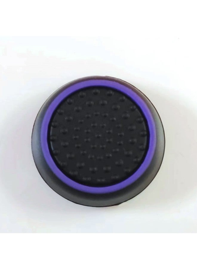 Glowing Mushroom Head Joystick Caps For PS4 PS3 PS5 XBOXONE 360 Dual Color Handle Silicone Caps Night Light Gaming Accessories-Product Color:Purple Circle On Black Background  - Image 1