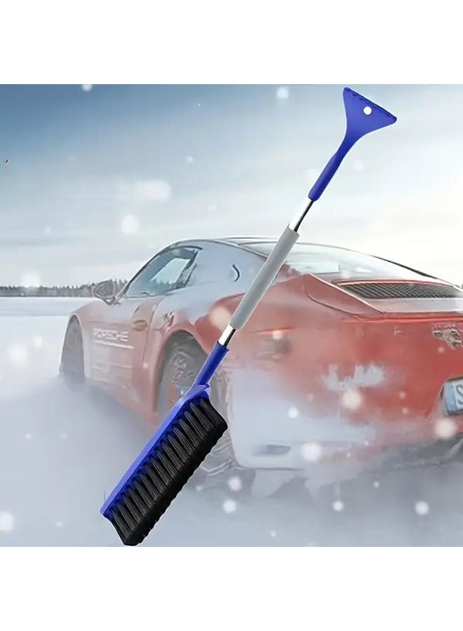 Blue 2 in 1 Heavy Duty Winter Snow Shovel Ice Chisel with Ergonomic Foam Handle - Image 1