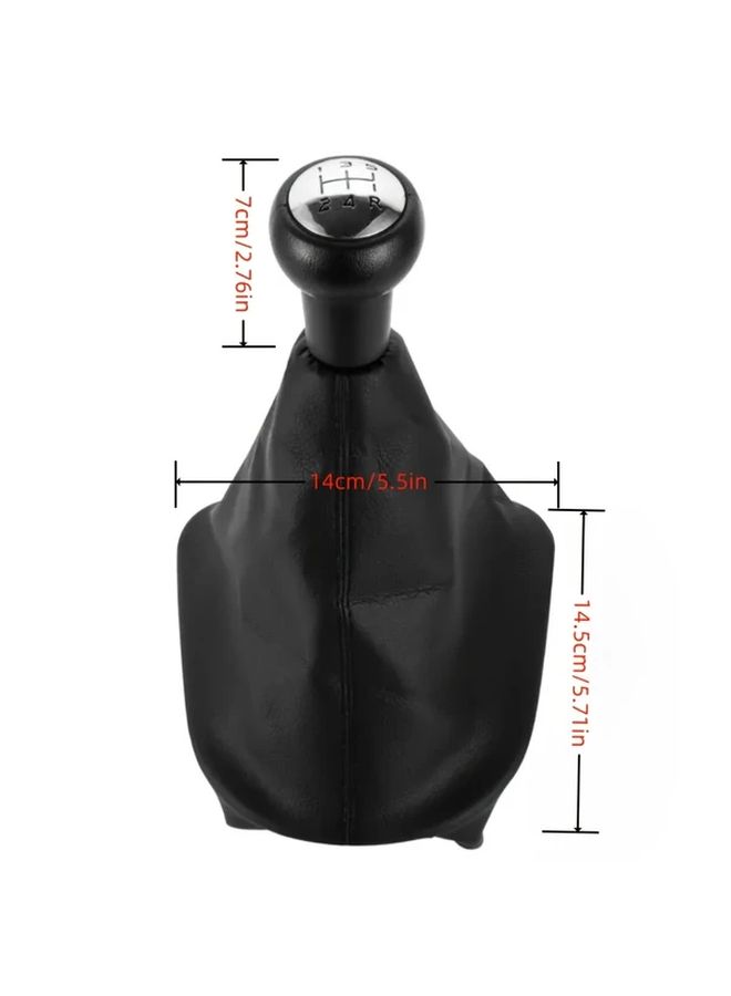 5 Speed Gear Shift Knob Shifter Lever Stick Gaiter Boot Cover Faux Leather Car Accessories - Image 2