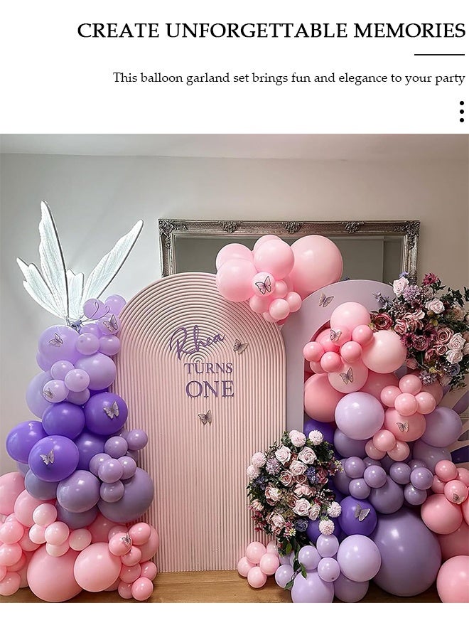 DUNISO زينة عيد ميلاد على شكل فراشة أرجوانية للبالغين والأطفال، زينة حفلات عيد ميلاد سعيد، لافتة عيد ميلاد سعيد وحروف بالون عيد ميلاد - Image 4