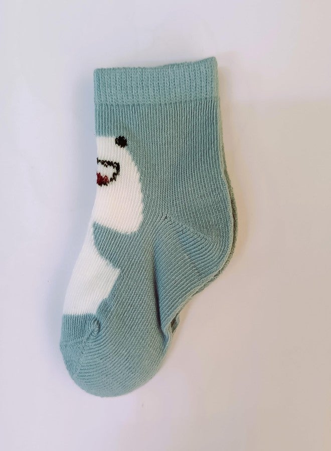 CUTEABLY جوارب قطنية عضوية لطيفة للأطفال حديثي الولادة، من عمر 0 إلى 12 شهرًا، عبوة من 6 جوارب (ألوان متنوعة) (IN، العمر، 6 أشهر، 12 شهرًا، 6، متعدد الألوان) - Image 5