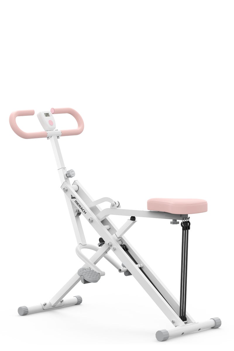 ميراتش جهاز القرفصاء، جهاز التجديف MERACH R07 2 في 1، جهاز تمرين سهل التركيب وقابل للطي، جهاز تدريب الأرداف، جهاز تمرين منزلي للأرداف والساقين - Image 1