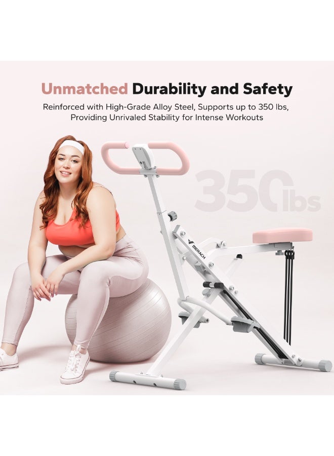 ميراتش جهاز القرفصاء، جهاز التجديف MERACH R07 2 في 1، جهاز تمرين سهل التركيب وقابل للطي، جهاز تدريب الأرداف، جهاز تمرين منزلي للأرداف والساقين - Image 3