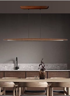 Target Wood Walnut Color 20W Linear LED Pendant Light 60cm  - Image 1