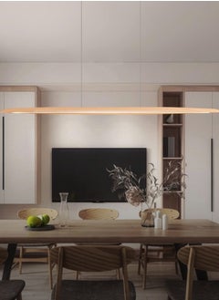 Target Wood Walnut Color 20W Linear LED Pendant Light 60cm  - Image 4
