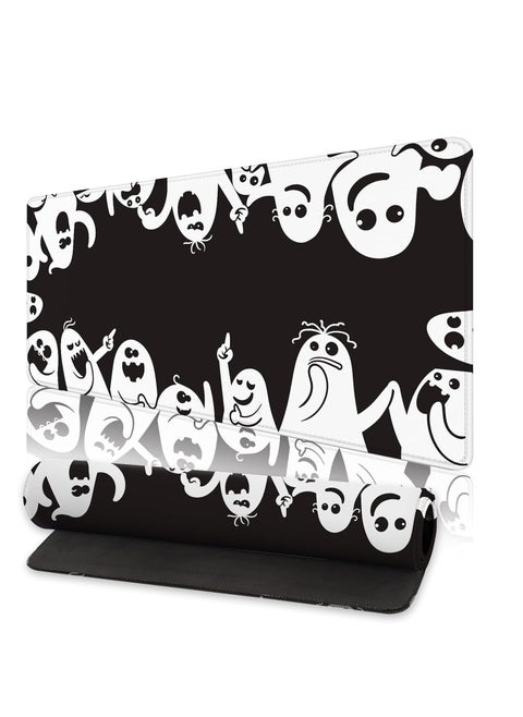 Large Gaming Mouse Pad Monochrome ghost  ,Extended Large Mouse Mat Desk Pad (70CM  x 30CM  x 2MM ) ,Stitched Edges Non Slip Mousepad for Computer ,Office ,Keyboard and Laptop