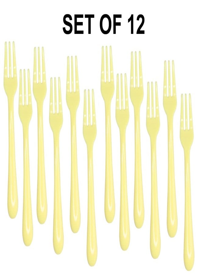 EKAN Disposable Fruit Fork Sets Mini Fork for Snacks Mini Cocktail Picks Dessert Forks for Home and Kitchen Use Set of 12Pcs - Image 3