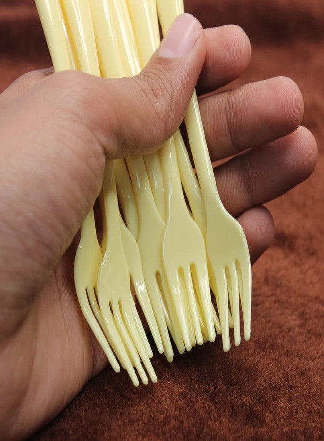 EKAN Disposable Fruit Fork Sets Mini Fork for Snacks Mini Cocktail Picks Dessert Forks for Home and Kitchen Use Set of 12Pcs - Image 5