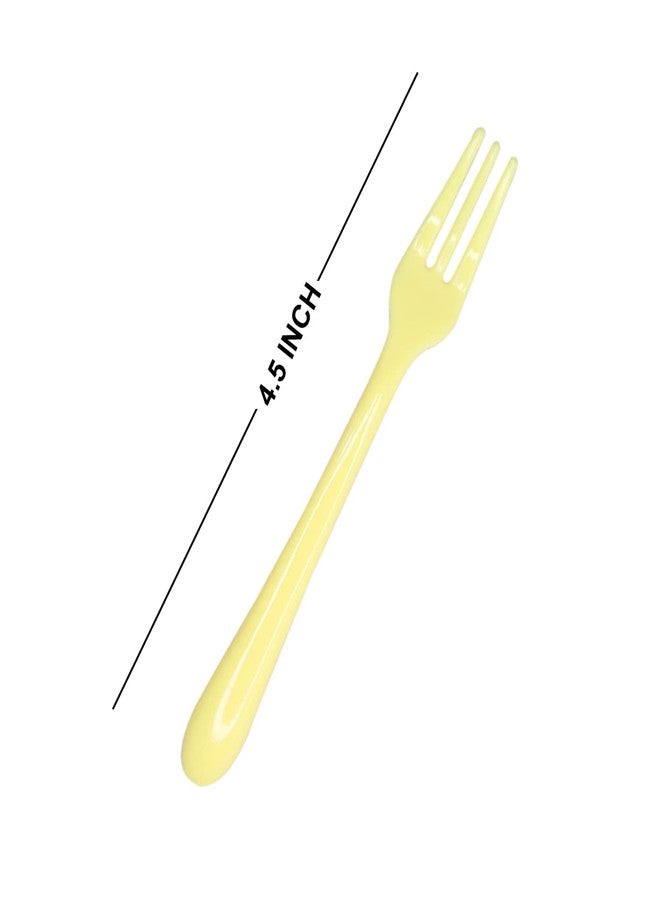 EKAN Disposable Fruit Fork Sets Mini Fork for Snacks Mini Cocktail Picks Dessert Forks for Home and Kitchen Use Set of 12Pcs - Image 2