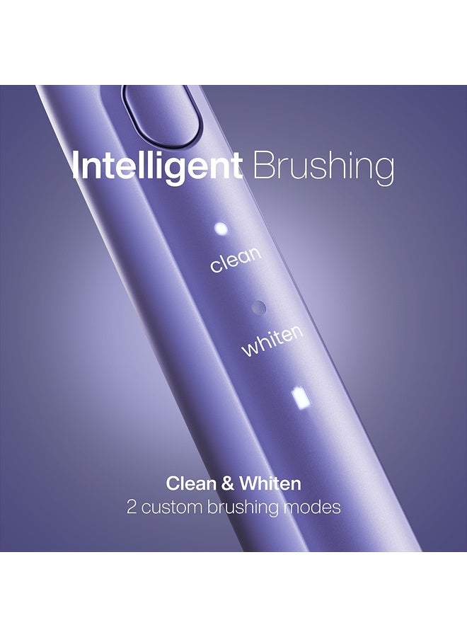 Aquasonic Icon ADA-Accepted Rechargeable Toothbrush | Magnetic Holder & Slim Travel Case | 2 Brushing Modes & Smart Timers | Gentle Micro-Vibrations (Lilac) - Image 3
