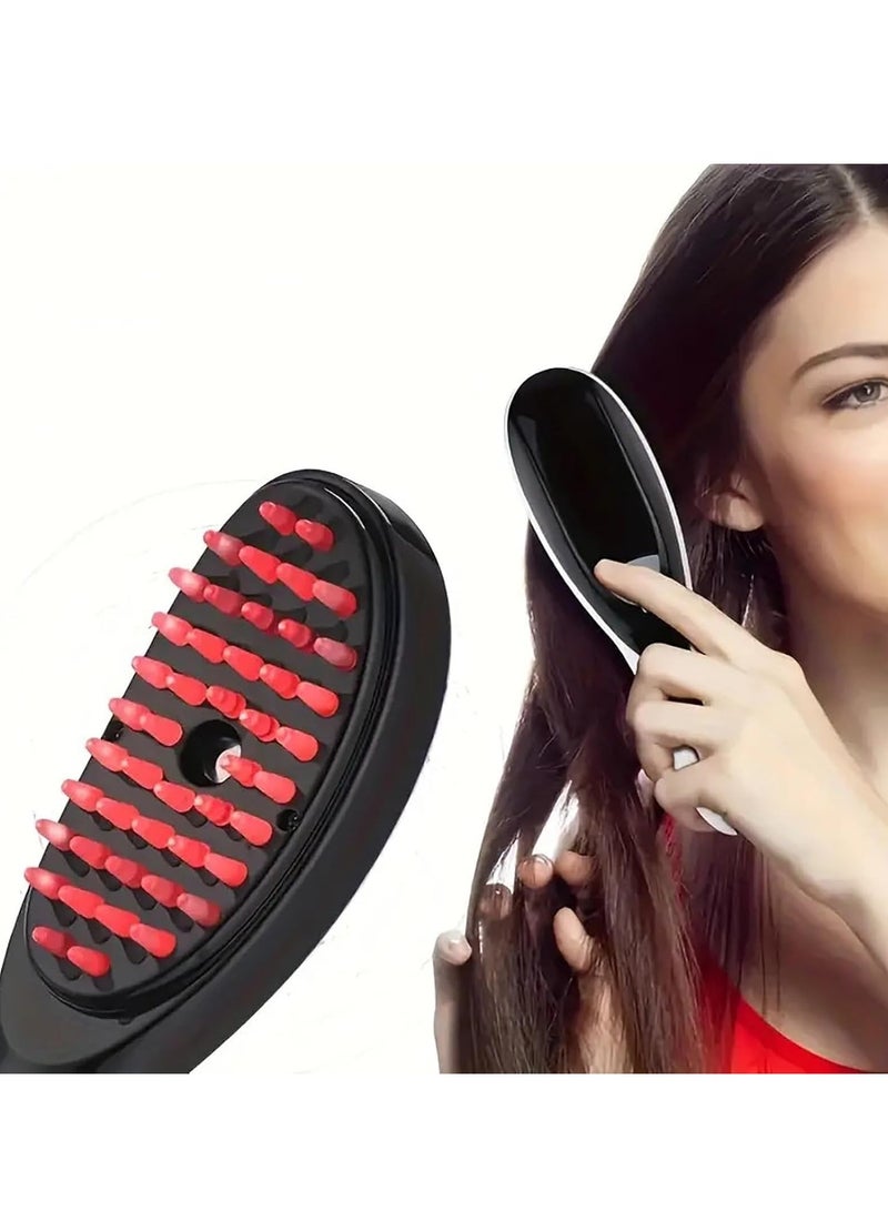 فرشاة ثيرابراش لنمو الشعر – فرشاة شعر كهربائية متعددة الوظائف مع بخاخ واهتزاز – تدليك لفروة الرأس وتحفيز نمو الشعر – فرشاة تصفيف شعر بالبخار - Image 1