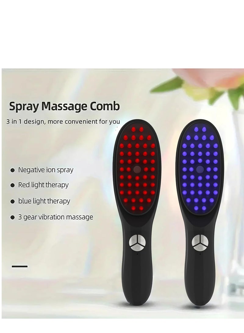فرشاة ثيرابراش لنمو الشعر – فرشاة شعر كهربائية متعددة الوظائف مع بخاخ واهتزاز – تدليك لفروة الرأس وتحفيز نمو الشعر – فرشاة تصفيف شعر بالبخار - Image 5
