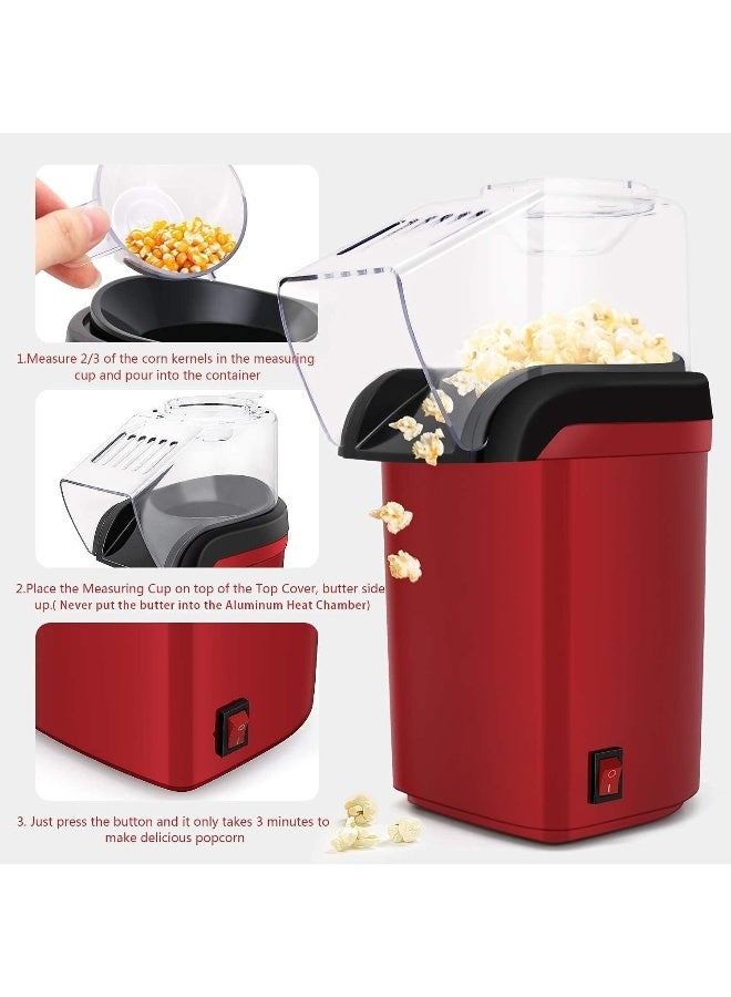 MOMENT Hot Air Popcorn Popper, Popcorn Machine, Healthy And Delicious Popcorn In Minutes, Fast And Easy-To-Use, Built-In Measuring Cup, For Kids Adults, Perfect For Party Birthday Gift - Image 2