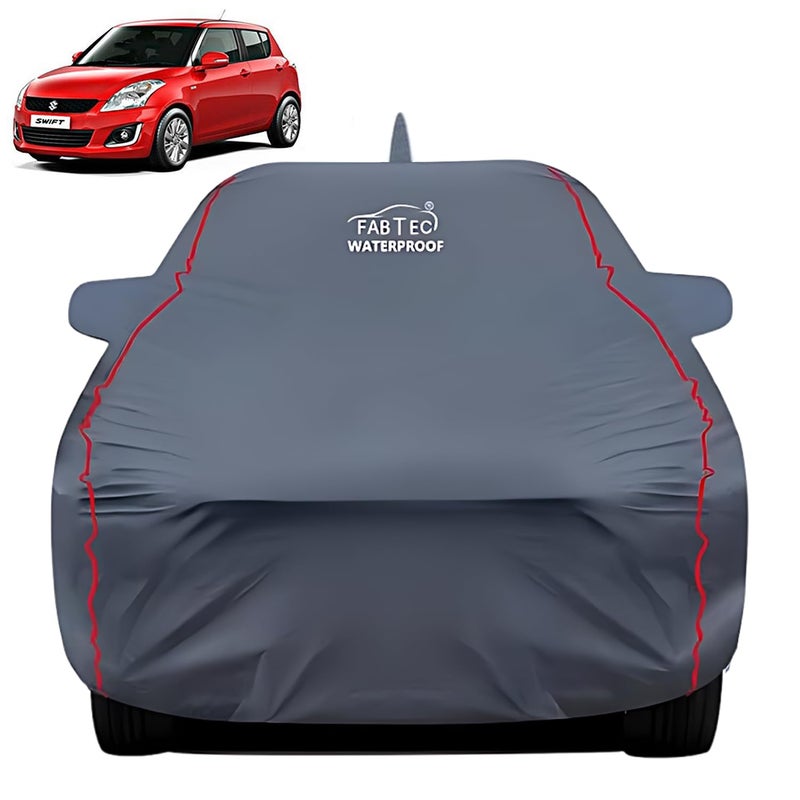 FABTEC غطاء سيارة مقاوم للماء فائق الجودة لماروتي سويفت (2012-17) مع جيب للمرايا والهوائي - Image 1
