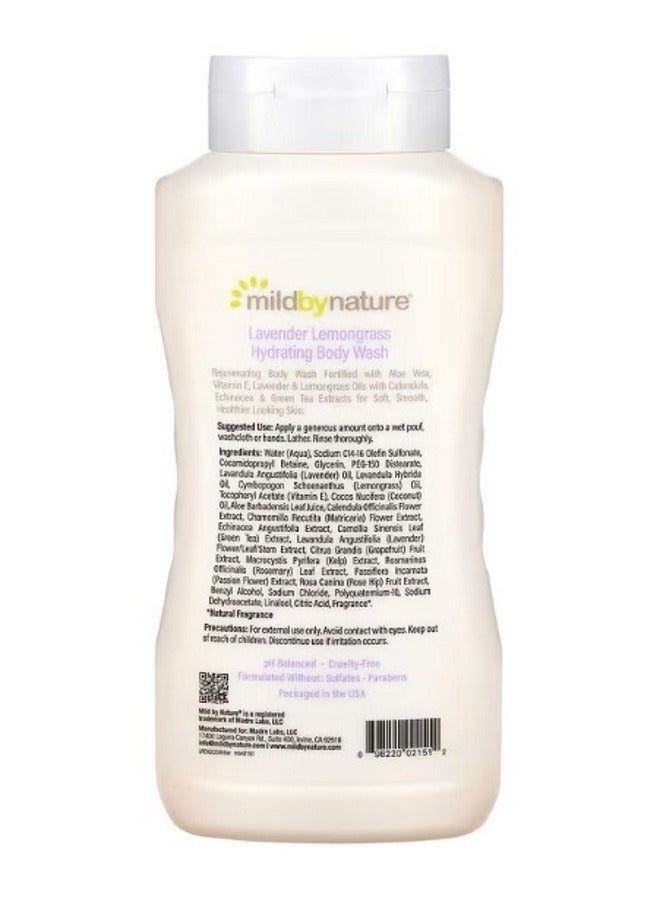 mild by Nature Hydrating Body Wash Lavender Lemongrass 16 fl oz 473 ml - Image 2