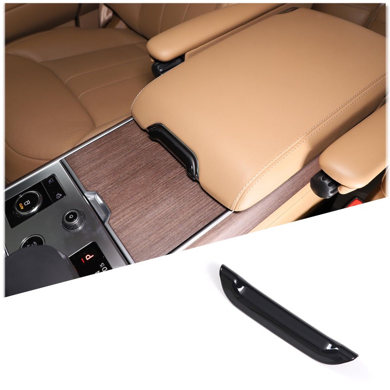 Heutamo Armrest Storage Box Release Button Switch Protective Cover Compatible with Land Rover Range Rover SportVogue 2023 2024Armrest Box Handle Bowl Cover Trim Accessories Black