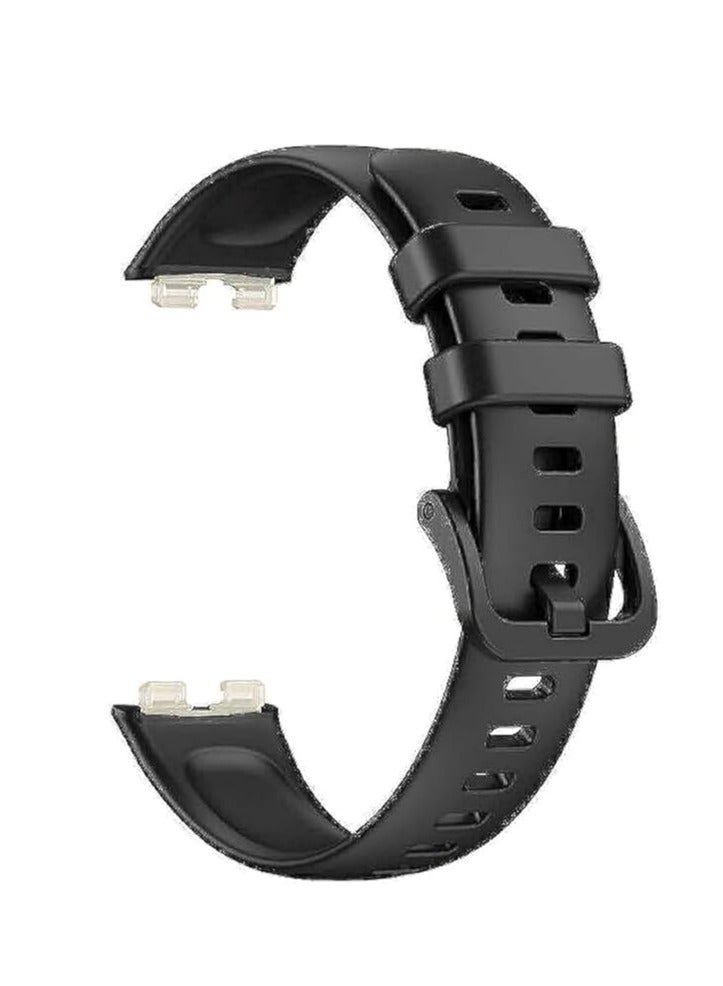 Replacement Silicone Strap Compatible with Huawei Band 10 2024 Waterproof Good Adjustable Replacement Strap for Huawei Band 10 -  Black - Image 1