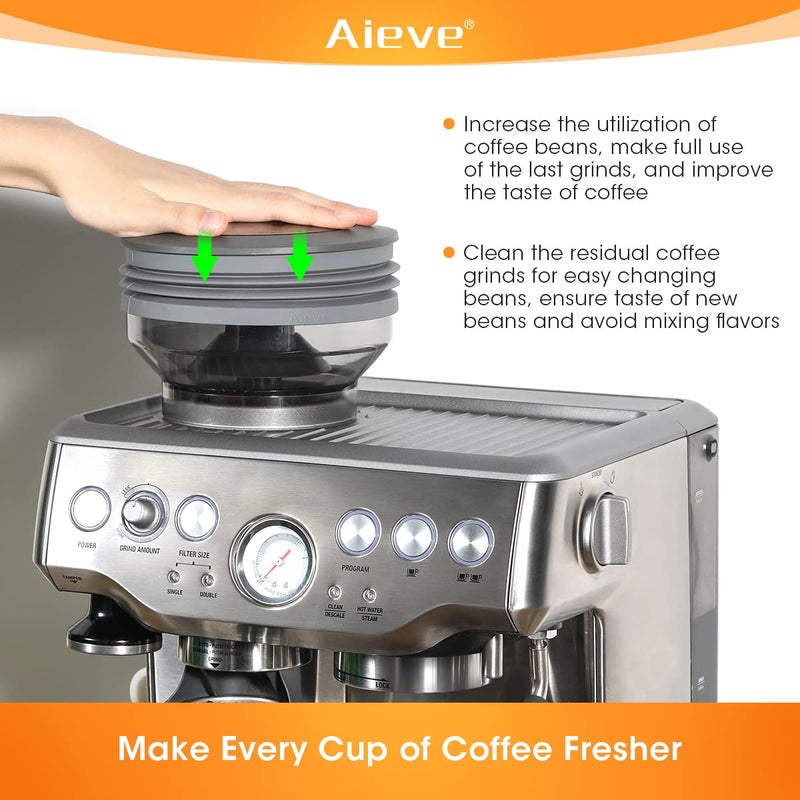 AIEVE Silicone Bellow Compatible for Breville Barista Express, Single Dose Hopper for Breville Espresso Machine,Gray - Image 3