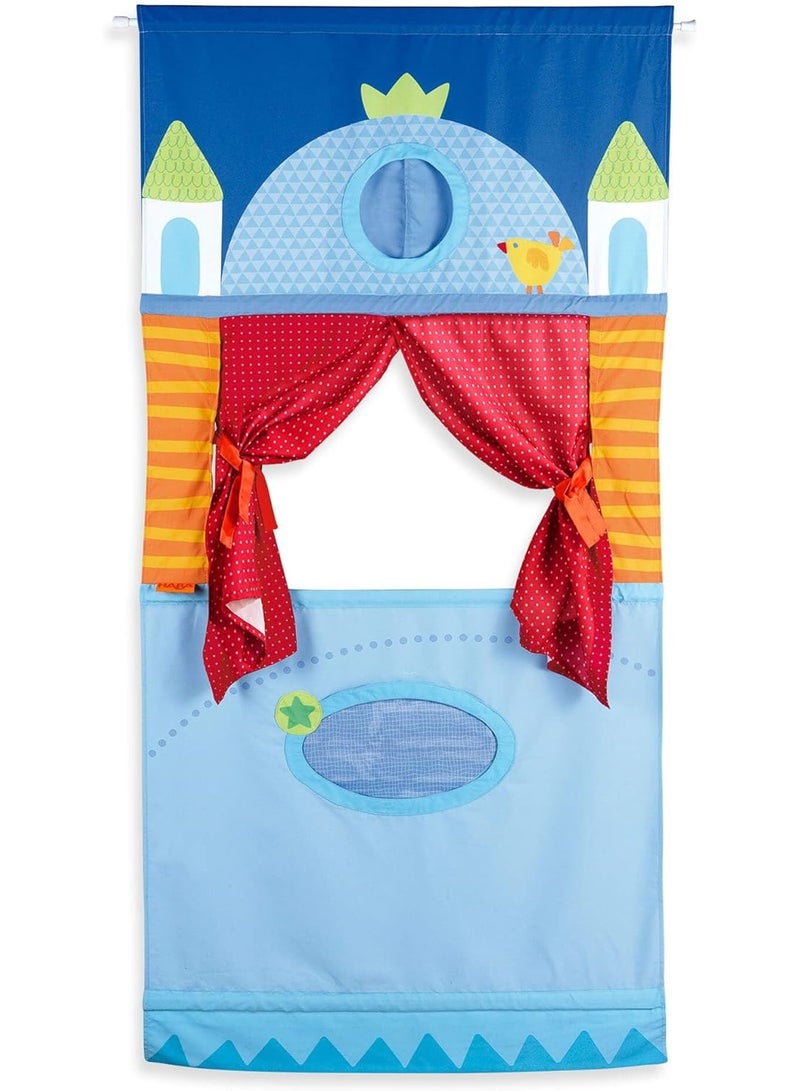 هابا مسرح عرائس HABA Doorway - موفر للمساحة مع قضيب قابل للتعديل: مثالي للعب التظاهري، ودمى اليد، والأنشطة التعليمية للأطفال، وألعاب الأطفال الصغار - Image 1