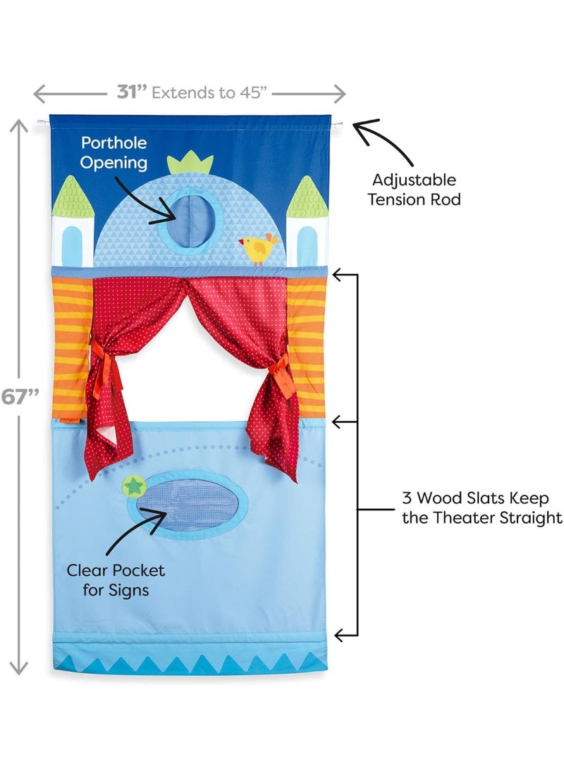 هابا مسرح عرائس HABA Doorway - موفر للمساحة مع قضيب قابل للتعديل: مثالي للعب التظاهري، ودمى اليد، والأنشطة التعليمية للأطفال، وألعاب الأطفال الصغار - Image 4