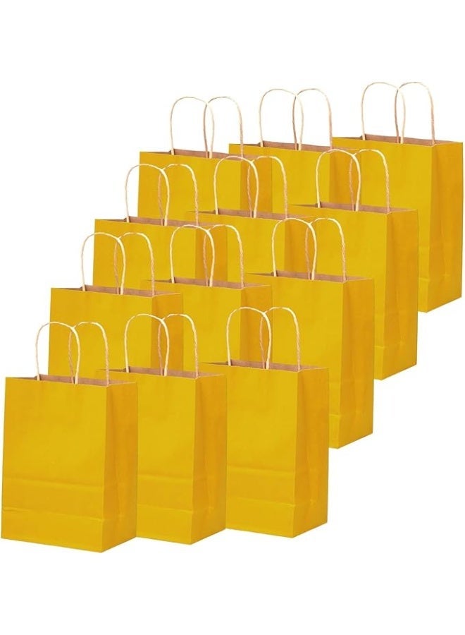 ENJOYLEX 32Pcs Kraft Paper Bags with Handles - 16 Different Color Shopping Gift Bags - 21x15x8cm -8.3x6x3Inch Small Size - Image 4