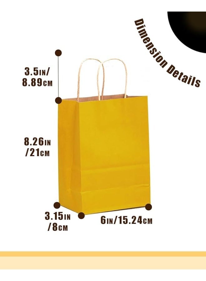 ENJOYLEX 32Pcs Kraft Paper Bags with Handles - 16 Different Color Shopping Gift Bags - 21x15x8cm -8.3x6x3Inch Small Size - Image 3