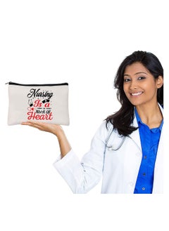 PRINTSHOP4ME Nurse Appreciation Gift - Cosmetic Bag - Multi Purpose Full Zipper Pouch with Funny Designs Print - Nursing Supplies and Practitioner Gifts - Survival kit (Design 10)  - Image 3