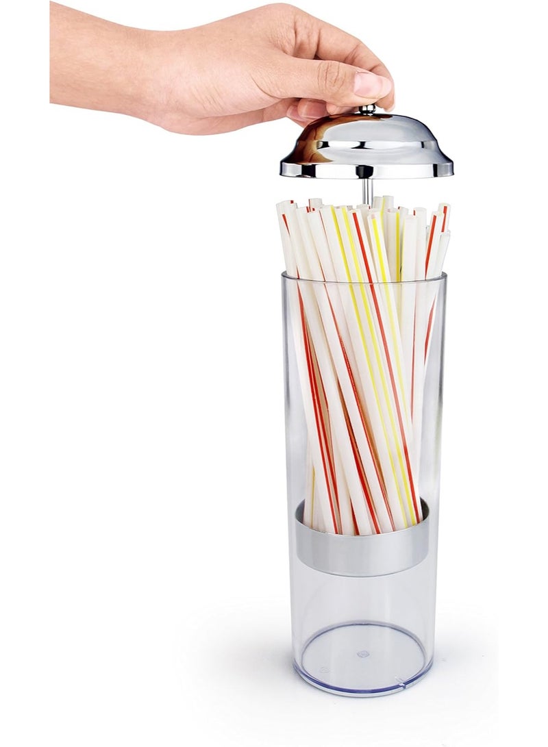 New Star Foodservice 26641 Stainless Steel Straw Dispenser, 3.5-Inch by 10.6-Inch, Clear - Image 5