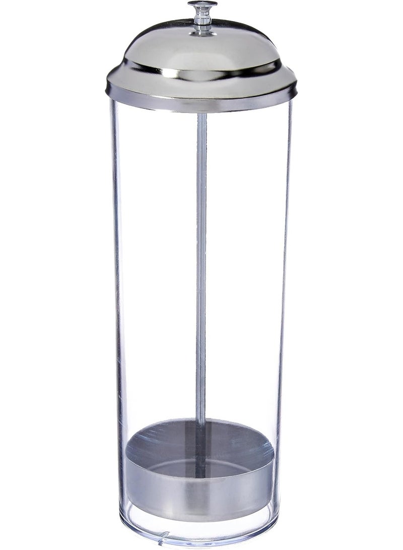 New Star Foodservice 26641 Stainless Steel Straw Dispenser, 3.5-Inch by 10.6-Inch, Clear - Image 1