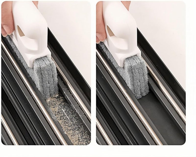 Wander Agio Multi-Purpose Window Groove Cleaning Brush with Scraper Home Narrow Gap Clean Door Crack Clean Brushes Yellow 1 - Image 3