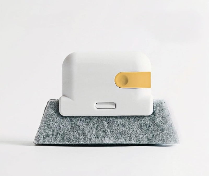 Wander Agio Multi-Purpose Window Groove Cleaning Brush with Scraper Home Narrow Gap Clean Door Crack Clean Brushes Yellow 1 - Image 1