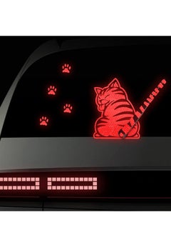 Car Reflective Wiper Stickers, Rear Wiper Decal Funny Cat Moving Tail Waving Wiper Decal, Highly Reflective Vinyl Safety Warning Reflective Stickers for Cars Rear Wipers Windshield Stickers (Red) - pzsku/Z38C516DF7F8187B46923Z/45/_/1725453951/591367ac-a307-4ba2-b671-a18b891f2175