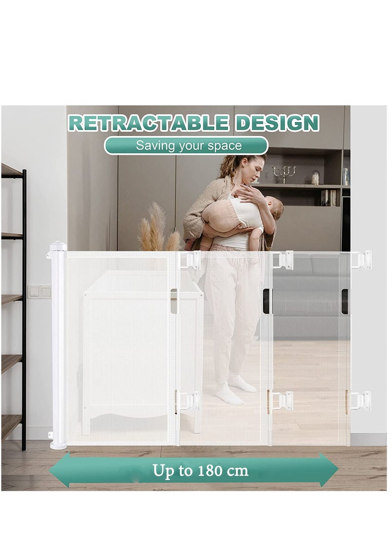 WALALLA Portable Retractable Extra Wide Safety Gate for Baby and Pet for Indoor or Outdoor  - Image 2