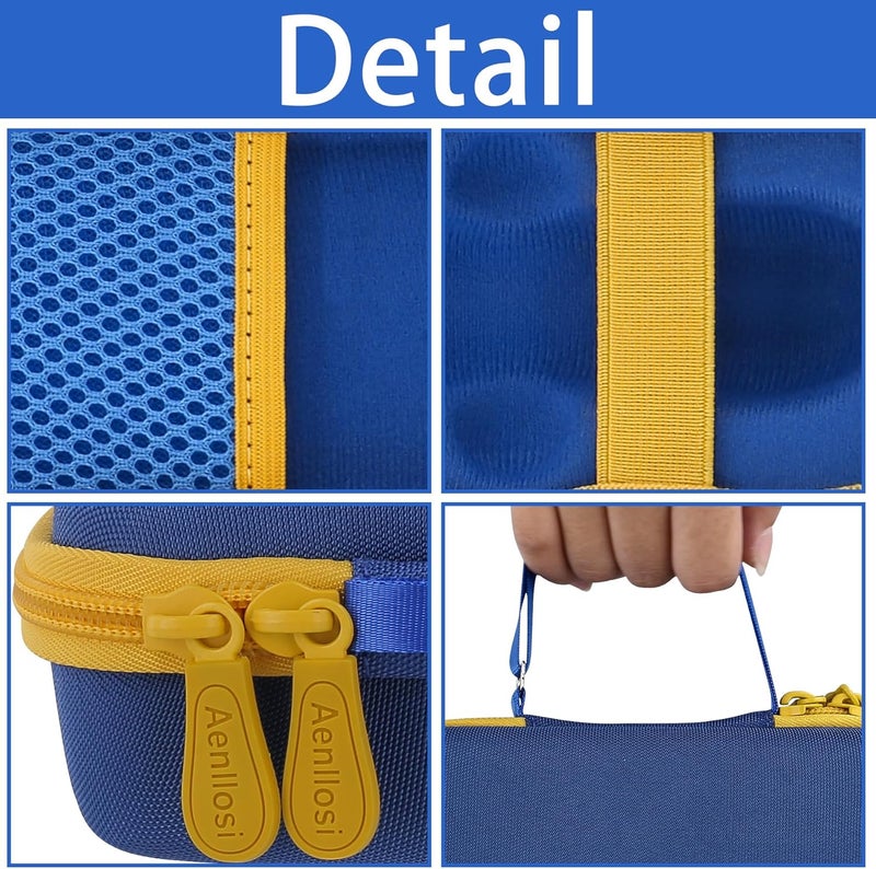 Aenllosi Storage Case Compatible with 3Doodler Start+ Essentials (2024) 3D Pen,Holders for 3D Printing Filament Refill Pack and USB Cable (Only Case,Blue & Yellow Zipper) - Image 2