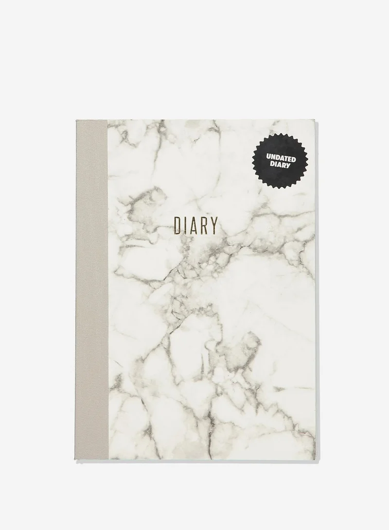 Typo A5 Marble Understated Undated Diary