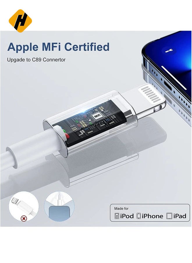HuHa iPhone USB C Fast Charger Plug and Cable - [Apple MFi Certified] 20W Charging Power Adapter and 2M Original Lightning Cable Lead, Wall Charger for Apple iPhone 14 13/12/11/Pro Max/Mini/XR/X/8/7/iPad  - Image 5