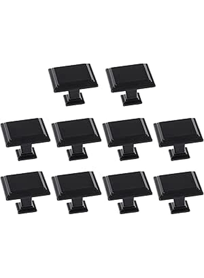 Black Drawer Handles 10pcs Modern Style for Cabinets Wardrobes Furniture Durable Easy Install Knobs - Image 1
