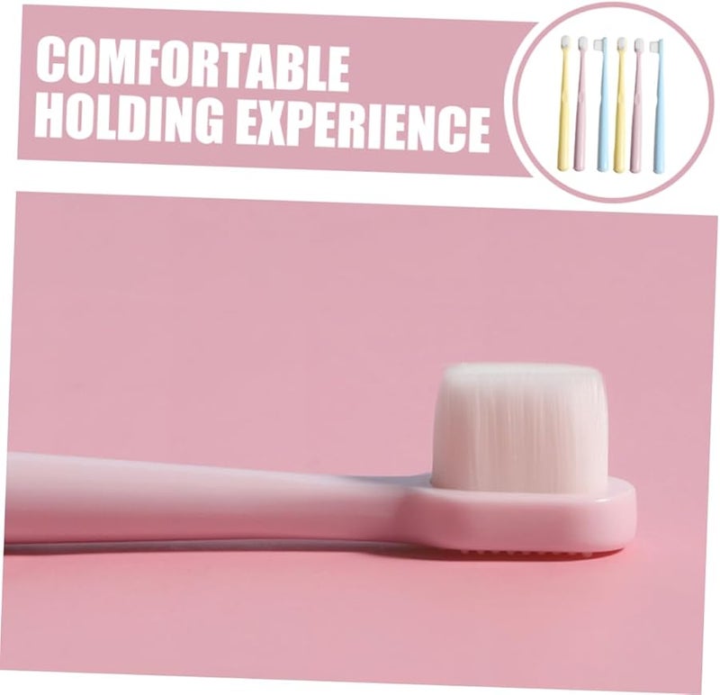 6Pcs Soft Bristles Travel Toothbrush For Kids Compact Ergonomic Handle Oral Care - Image 4
