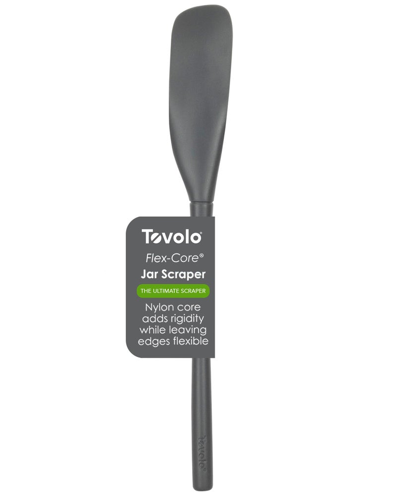 Tovolo Flex-Core Silicone Spatula Jar Scraper - Long-Handled Rubber Spatula with Angled Head for Scooping & Scraping - Heat-Resistant Spatulas for Kitchen Use, Dishwasher Safe & BPA-Free - Image 1
